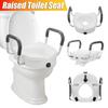 Removable Raised Toilet Seat With Arms Handles Padded Disability Aid Elderly Supports