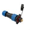 SP16 Square-Panel Mount IP68 Water-Proof Plug/+Socket Circular-Connector 2-9pin