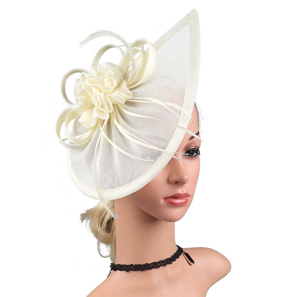 Новая Свадебная Шляпка-Фасцинатор с Перьями, Заколка для Волос для Чаепития, Сетка, Ободок
