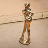 Solid Copper Woman Statue Bikini Women Brass Figurines Sexy Girl Woman Statuette Beauty Crafts Collection Model Gifts For Friend