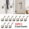 10Pcs Vintage Dual Coat Hooks Wall Mounted Coat Rack Bronze Clothes Hanger for Door Coat Hooks Bathroom Kitchen New Dropshipping