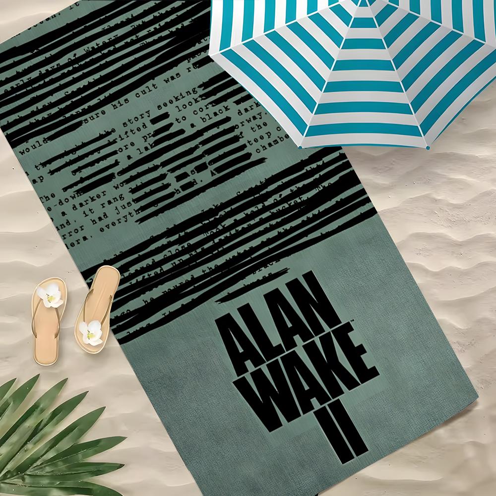 A-Alan Wake 2-S Полотенце Микрофибра Пляжное Полотенце, Быстросохнущее, Не Собирающее Песок, Ультратонкое Волокно, Супер Мягкое.