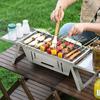 304 Stainless Steel Barbecue Grill Small Portable BBQ Grill Folding Outdoor Charcoal Barbecue Grill Stove