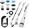 Spin Scrubber - Cordless Cleaning Brush with 7 Replaceable Brush Heads - 3 Speed with Flashlight - Adjustable