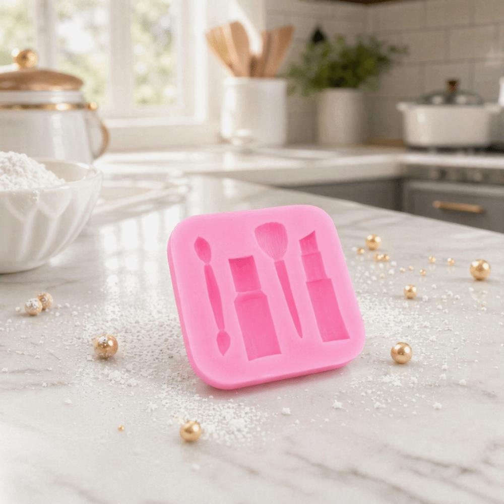 2PCS Lipstick Shape Baking Chocolate Mold Silicone DIY Cake Decorating Mold Candy Making