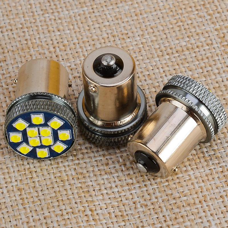Белые Светодиодные 12SMD BAY15D 1156 1157 7440 3157 T20 P21W Лампочки Дневного Света, Поворотника, Габаритного Огня Универсальные для Автомобиля Грузовика 24В
