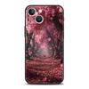 Розовый чехол с цветами сакуры на весну для iPhone 17 16 15 Pro Max 11 12 13 14 7 8 Plus SE 2020 X XR XS Мягкий черный
