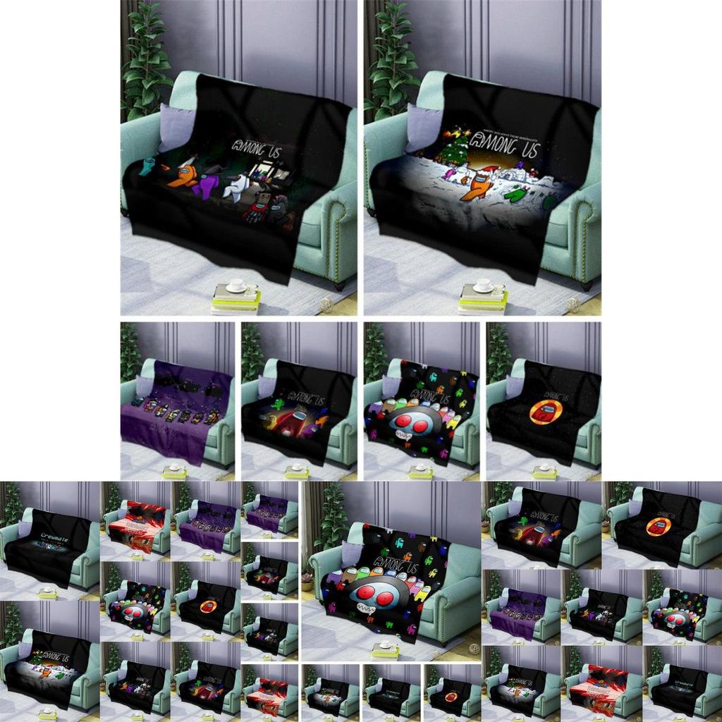 Game Among Us Blankets Soft Comfortable Warm Flannel Printed Winter Cartoon