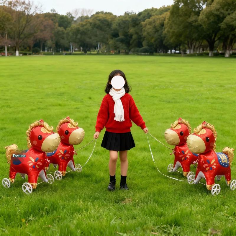 4D Мультяшные Фольгированные Шары Слон Стоячий Ходячий Шар Колесо Аксессуары С Колесом Для Украшения Детской Вечеринки По Случаю Дня Рождения