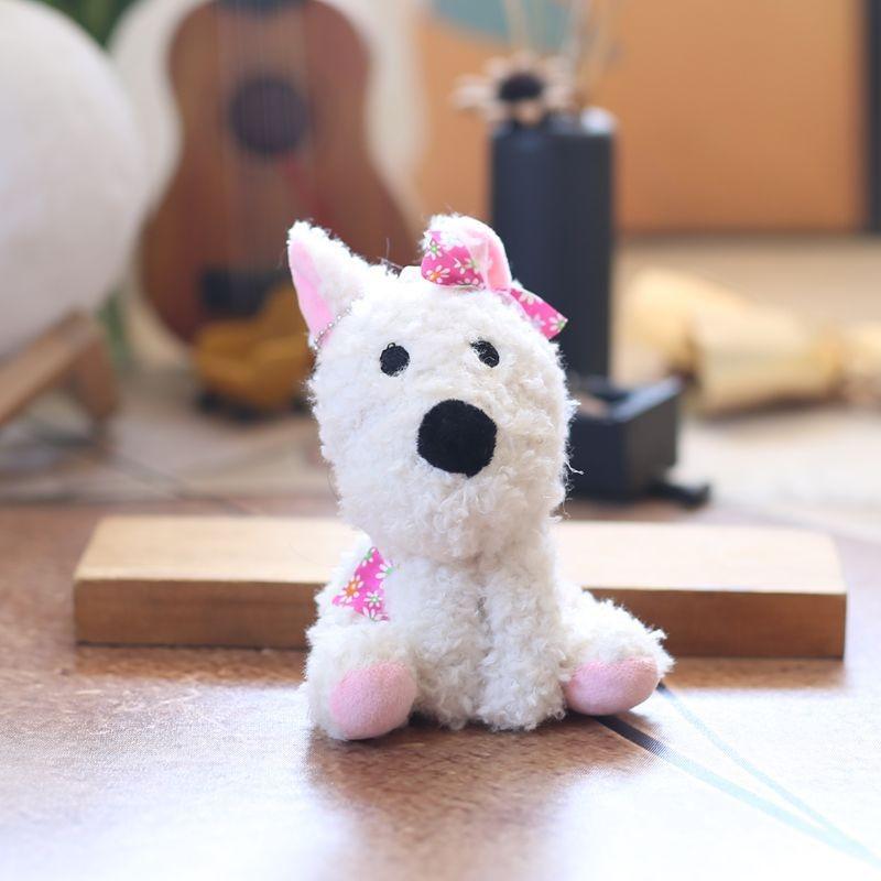 Cuter West Highland Puppy Plush Keychain Backpack Pendant For Kids Pp Cotton