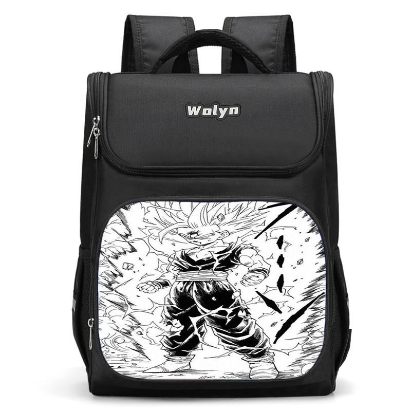 Spacious Dragon Ball Backpack For Kids Lightweight Oxford Cloth School Bag