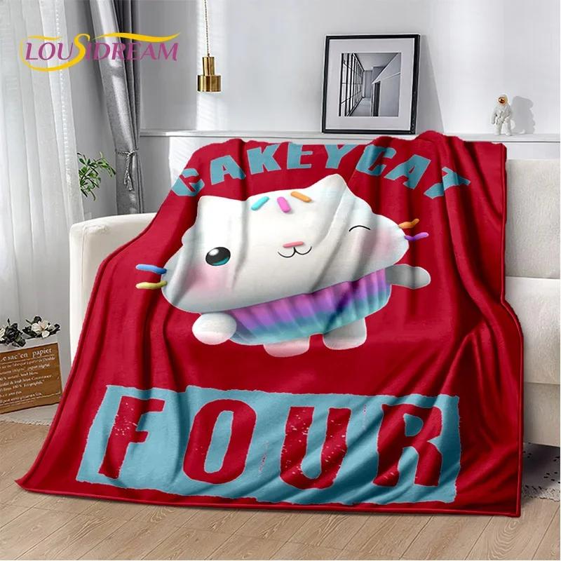 Cute Gabbys Dollhouse Cartoon Blanket,Soft Throw Blanket for Home Bedroom Bed Sofa Picnic Travel Office Rest Cover Blanket Gift
