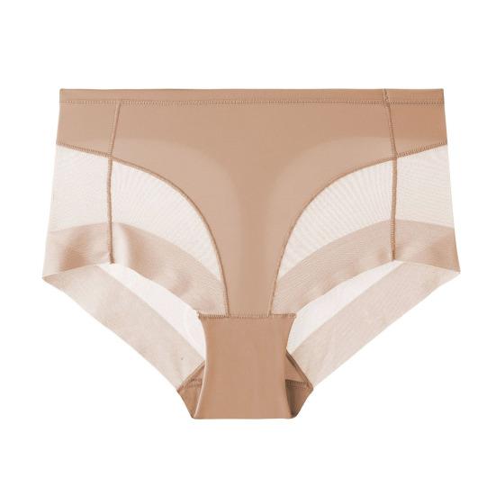 Женские трусики, бесшовные, с высокой талией, из ледяного шелка, с контролем живота, хорошая воздухопроницаемость, сплошной цвет, облегающий тонкий, быстросохнущий, повседневные спортивные трусы, женские трусы