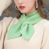 Winter Women's Solid Color Versatile Small Scarf Cross Scarf