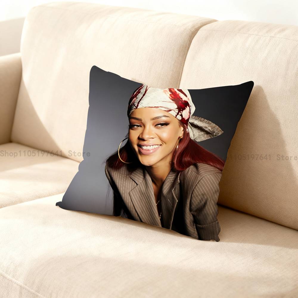Singer R-Rihanna-Es Pillow Case For Sofa Decor Car Office Room Printing Cushion Cover Decorations And Protector
