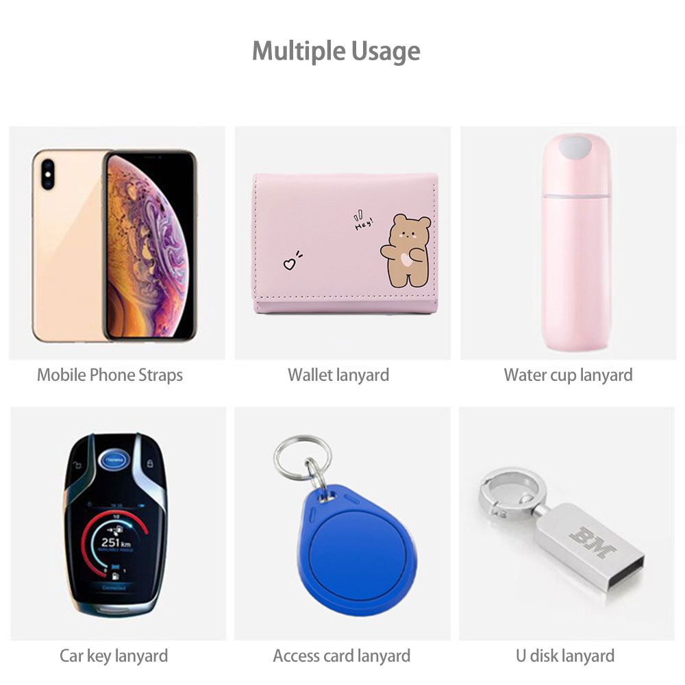 Universal Anti-lost Silicone Ring Keys Phones Strap Mobile Phone Lanyard Pendant Ring Strap