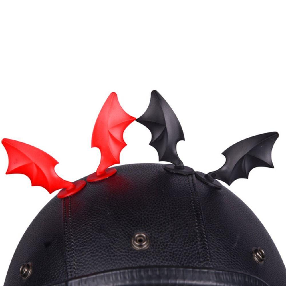 Украшение для шлема велосипедного самоката, мотоцикла, мотобайка, легко установить, наклейки с крыльями ангела и дьявола