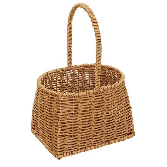 Flower Basket with Handle Woven Plant Basket Flower Storage Basket for Home Wedding Garden Decoration