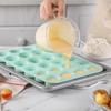 Силиконовая форма для кексов и маффинов Nordic Green, 24 ячейки