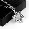 Men Necklace Solid Color Star Shape Hip-hop Style Retro Men Pendant