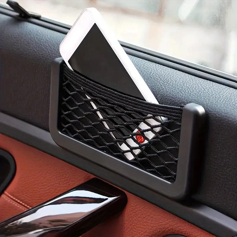 Multifunctional Wall-mounted Mobile Phone Storage Net Pocket Car Sundries Storage Bag Creative Car Net Pocket Storage Box Car Interior Supplies