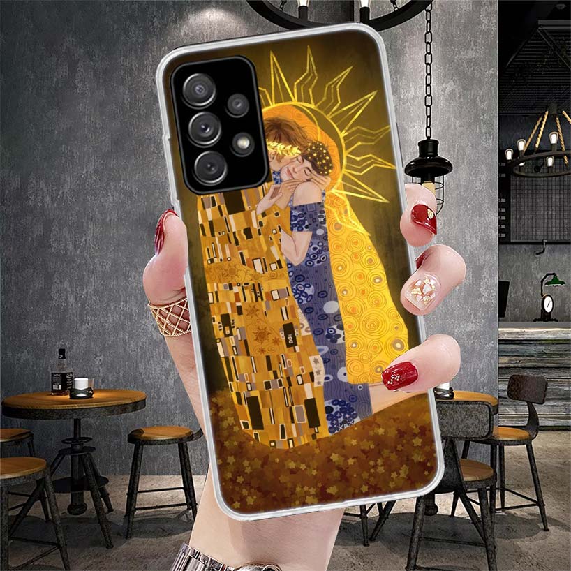 Поцелуй Густава Климта Дизайн Мягкий Чехол Для Телефона Для Samsung Galaxy S22 S23 S24 S25 Edge S26 Ultra S20 FE S21 Plus + Fundas Coque Gala