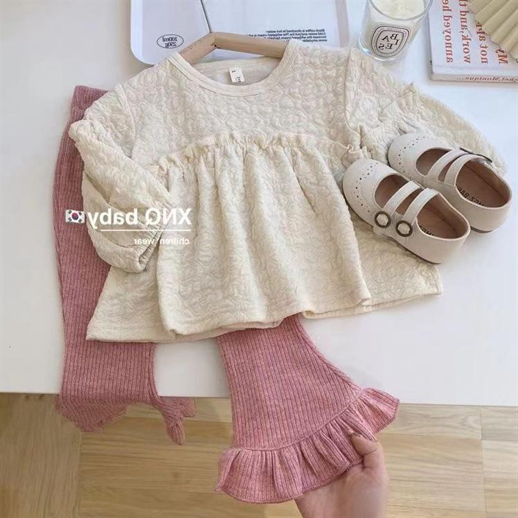 Рубашка с длинным рукавом для девочек весна-осень 2023 года — стильный детский топ