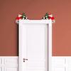 Christmas Door Topper Decoration Wood Santa Claus Reindeer Door Frame Corner Sign for Front Door Window Mantel Shelf Cabinet Home Indoor Decor