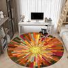 1pc Sunburst Mosaic Office Round Area Rug, Indoor Mat Suitable ForOffice, Under Office Chairs Bedroom Living Room Home Decor, Room Deco  D056