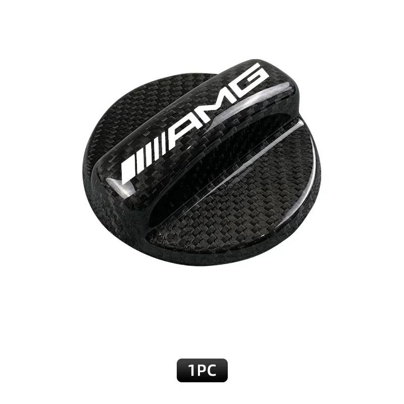 Real Carbon Fiber Gas Fuel Tank Cover Oil Filler Dustproof Cap For Mercedes Benz AMG A B C E S V Class W201 W210 W108 W205 W203 i1