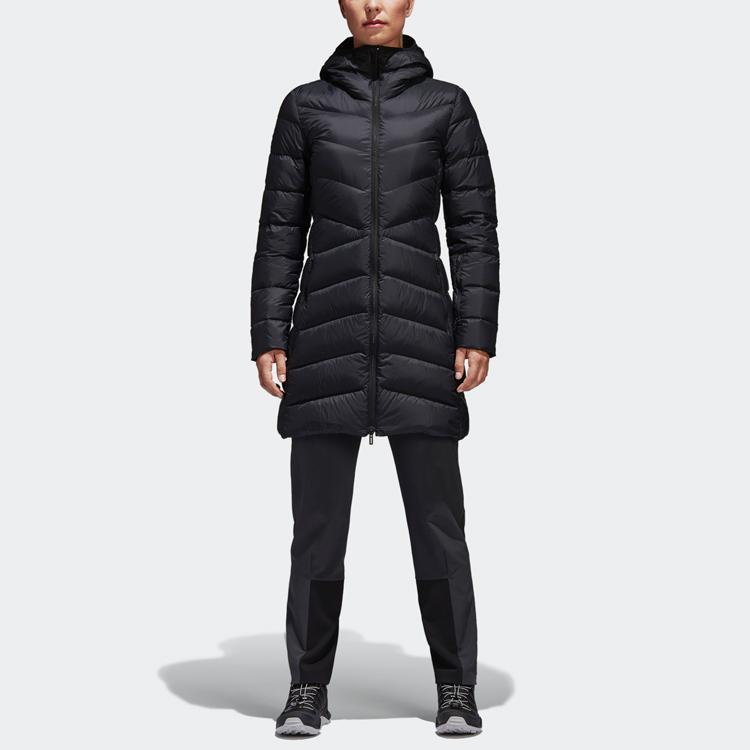 adidas Nuvic Parka Теплый пуховик с капюшоном Женская верхняя одежда Черный BS0985