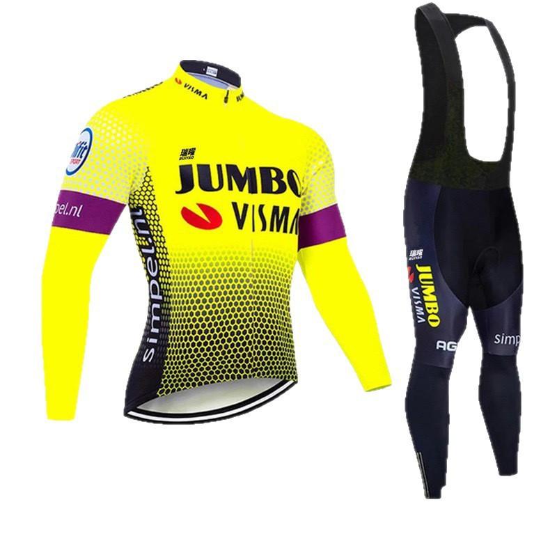 Warm Fleece-Lined Windproof Waterproof Cycling Jersey Set Mountain Bike Road Riders Winter