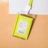 Double-sided, Staff Work Card Cover, Pass Access Card Holder, Name Badge Holder, ID Tag, Bus Card Sleeve, with Lanyard