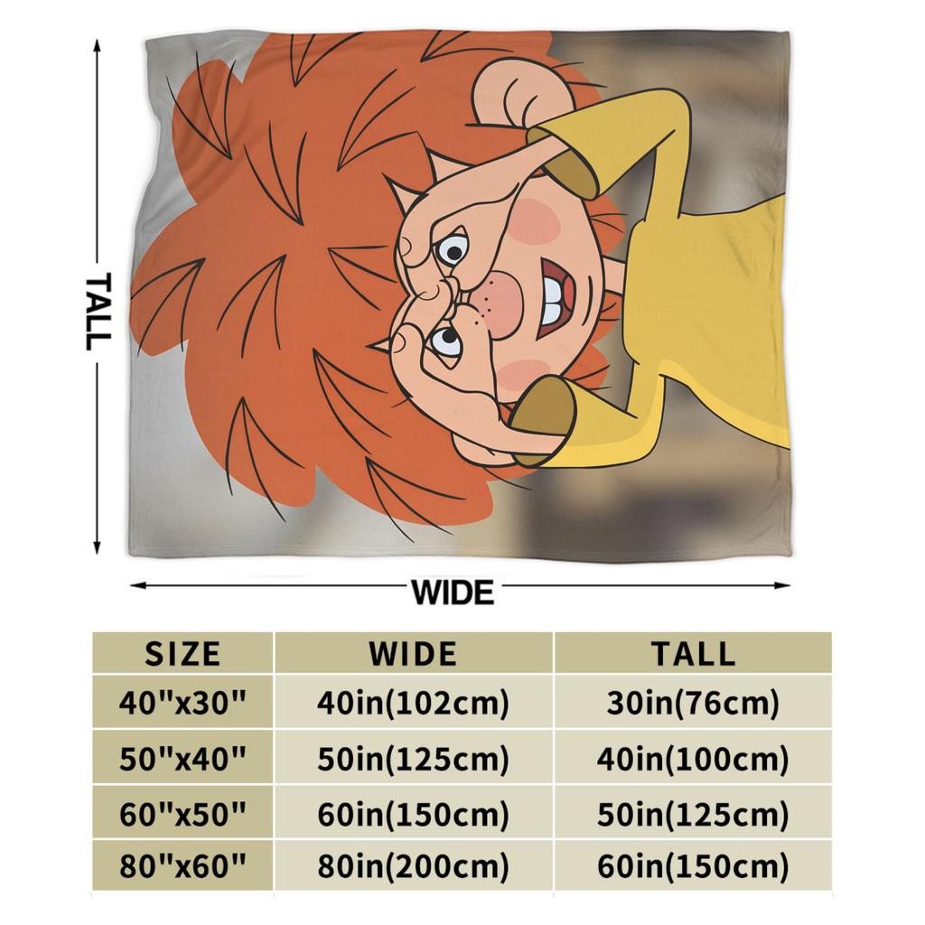 P-Pumuckl Blanket Super Warm Pattern Plush Throw Blanket For Students Home Decor Flannel Bedspread Bed Cover