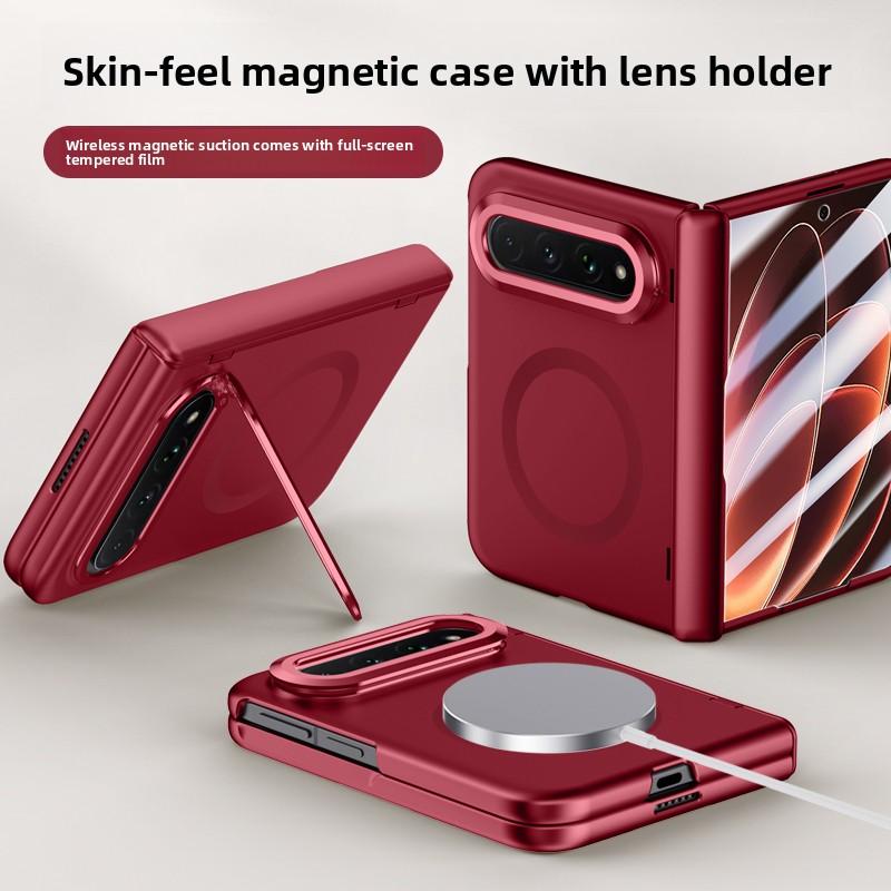For Xiaomi Mi 18 Fold Case Luxury Hard Skin Magsafe Magnetic Lens Stand Protective Back Cover For Xiaomi 18 Fold Phone Shell