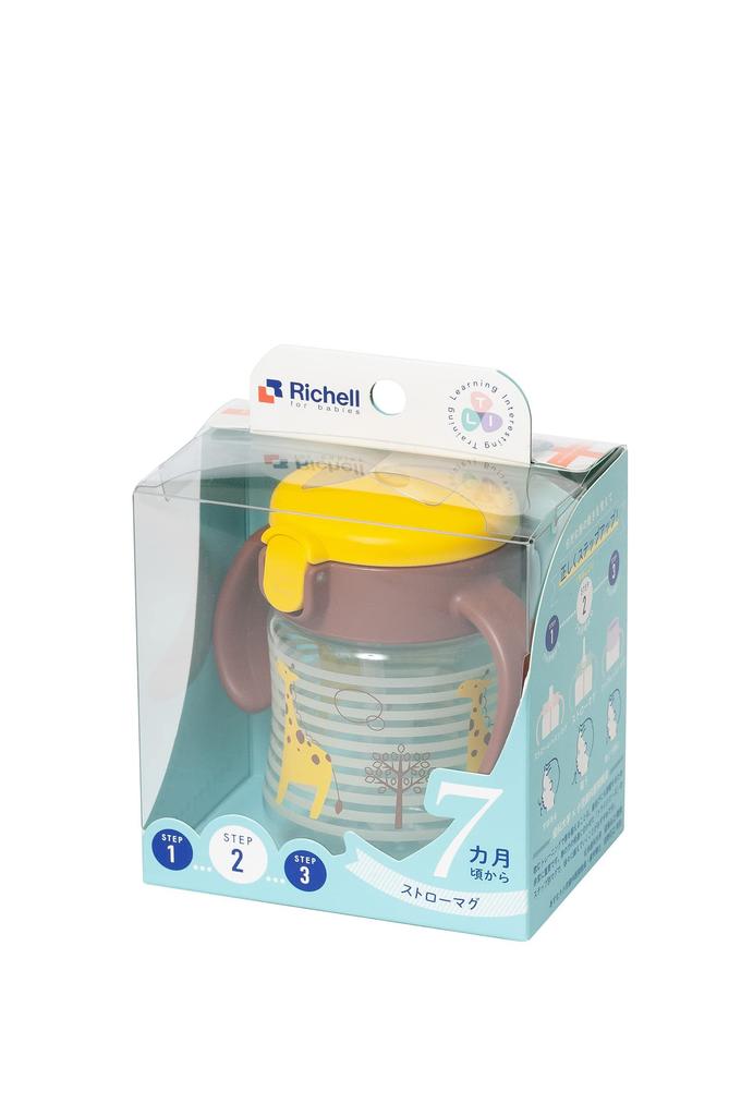 Richell Try Соломенная кружка SD Желтая 1 штука 200 мл 7 месяцев