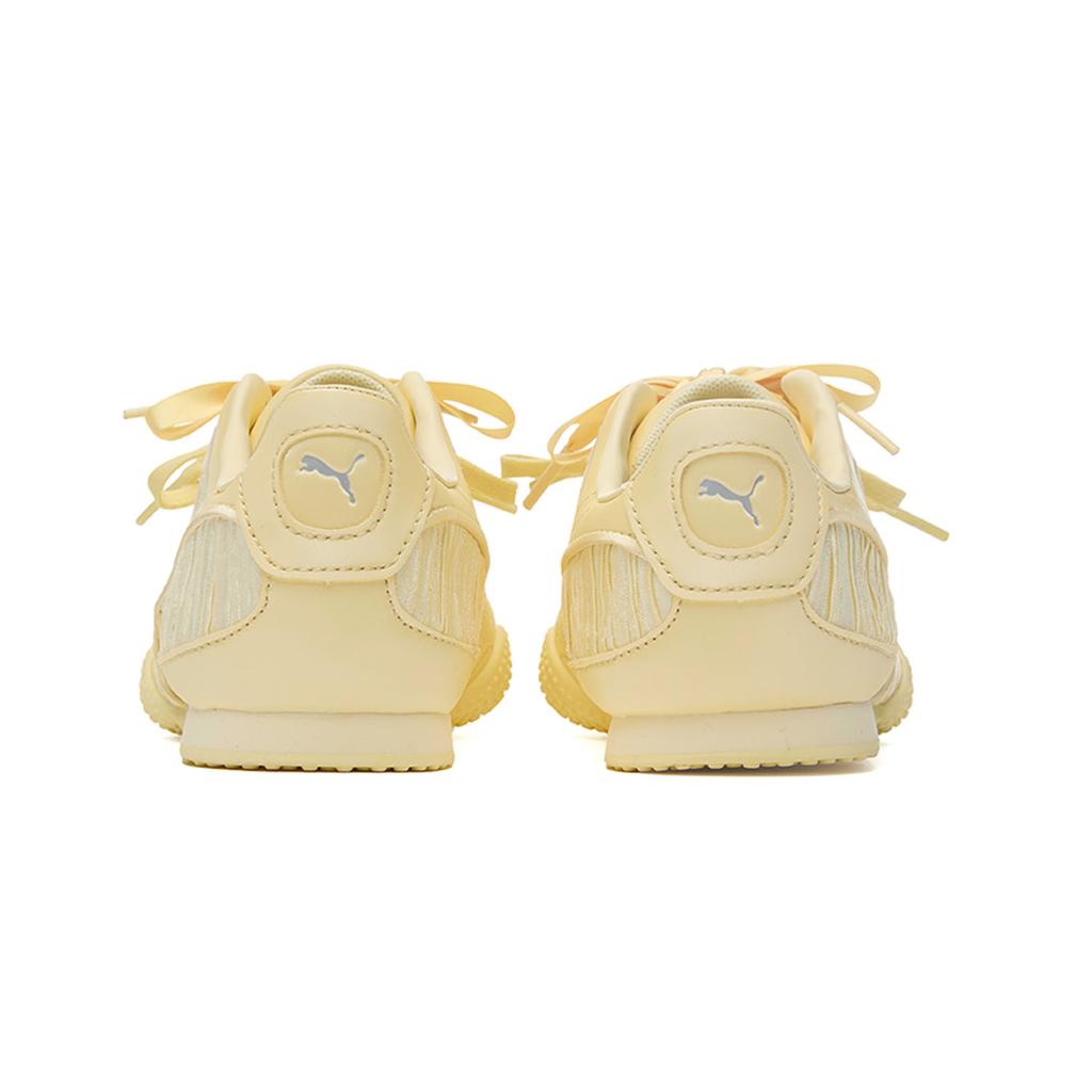 Puma Bella V2 Glam Весна Лето Прохладные Кроссовки на Тонкой Подошве Тренировочные Мятые Шелковый Сатин Повседневные Низкие Кроссовки Унисекс Весенне-Желтые 406796-02