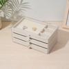 Dustproof Acrylic Jewelry Organizer Stackable Drawer Jewelry Box 3 Layers Jewelry Box  Bedroom