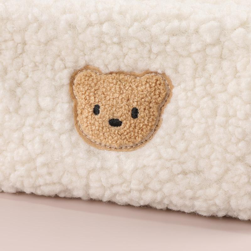 Корейская мультяшная симпатичная косметичка, переносная сумка для хранения туалетных принадлежностей с рисунком из мультфильма, новая мягкая косметичка с принтом медведя