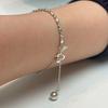 Melliv Silver Slide Ball Mix Egg Ball Chain Bracelet_mvb05