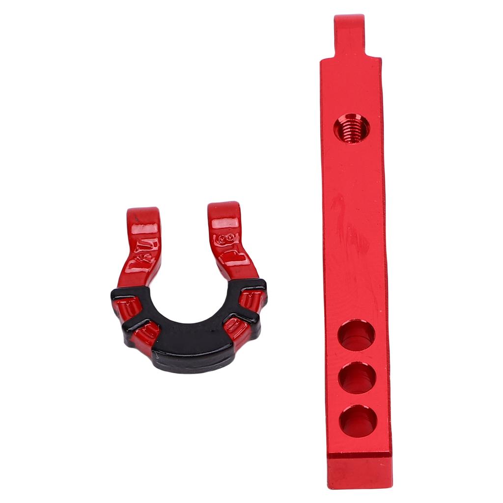 RC Trailer Hitch Tow Hook Alloy Metal RC Trailer Hitch Tow Hook Kit for 1 8 1 10 Scale Crawler Red Hook