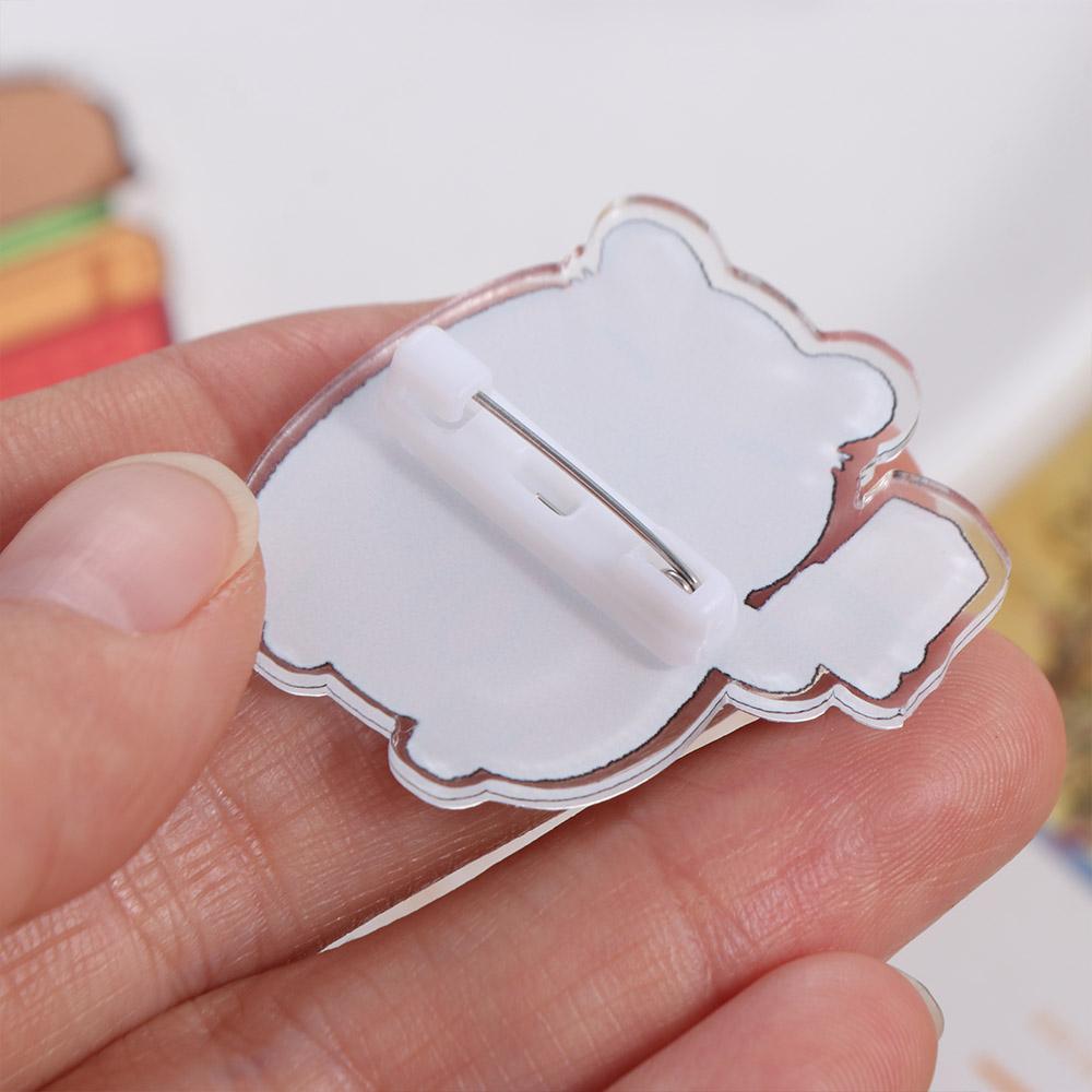 Симпатичная брошь-капибара для изучения, нагрудный значок-капибара, мультяшная акриловая булавка-капибара, украшение на рюкзак