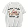 T Shirt Cats Playing Dungeons and Dragons Present Funny Tshirt Summer Short-sleev WomesT-Shirt