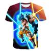 Children's Dragon Ball Series 3D Digital Printed Boys' Street Trendy Round Neck Short Sleeved T-shirt