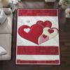 Love Patchwork Plaid Printed Carpet Valentine's Day Decorative Door Mat Entrance Living Room Bedroom Spring Atmosphere Rug