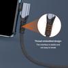 Прочный плетеный USB-кабель USB-C для телефона 15/16, 6A 66W, шнур для зарядки, передача данных, с угловым разъемом