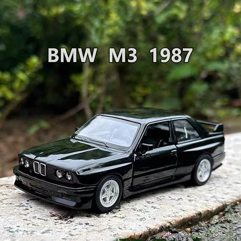 1/36 масштаб BMW M3 1987 литые игрушки модель автомобиля металлические литые игрушечные транспортные средства подлинные изысканный интерьер откидывающийся назад 2 двери открываются детский подарок