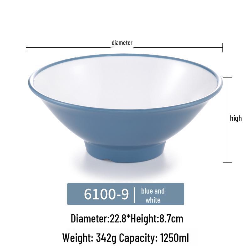 Большая миска для рамена из меламина для лапшичных - Коническая миска для Луосифэнь, Мала Тан, супа и рисовой лапши