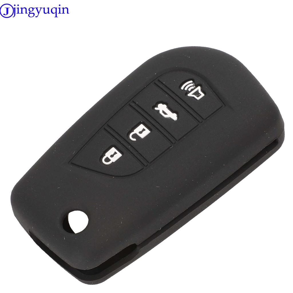 Силиконовый складной чехол для ключа дистанционного управления автомобиля jingyuqin для Toyota Camry Highlander Corolla Prado Reiz Crown RAV4 4 кнопки