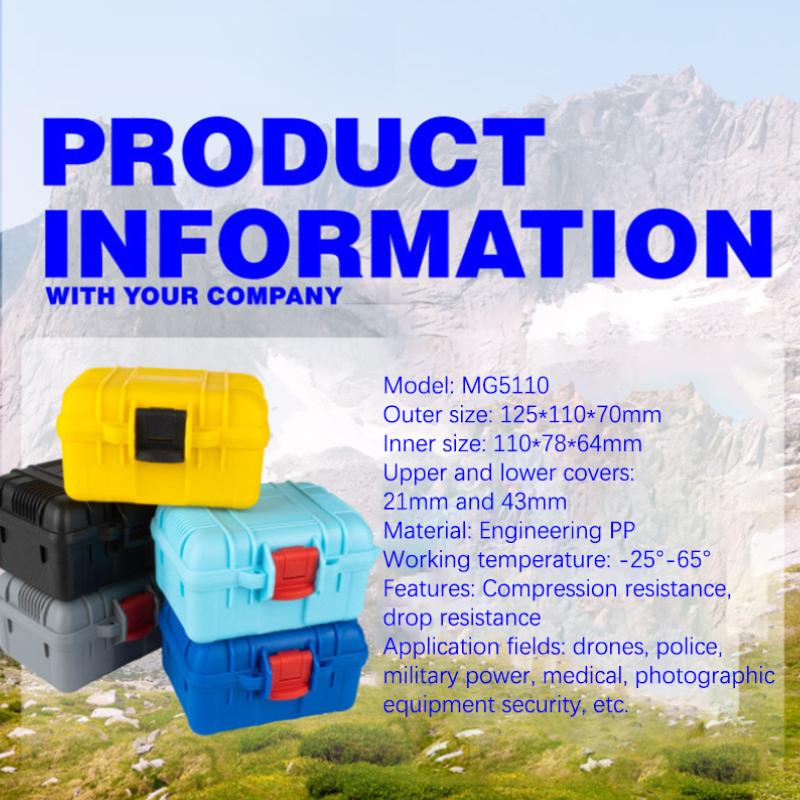 Пластиковый небольшой ящик для инструментов, водонепроницаемый чехол, ящики для хранения, безопасный ящик для инструментов для механиков, чемодан-органайзер, жесткий чехол для использования на открытом воздухе, портативный